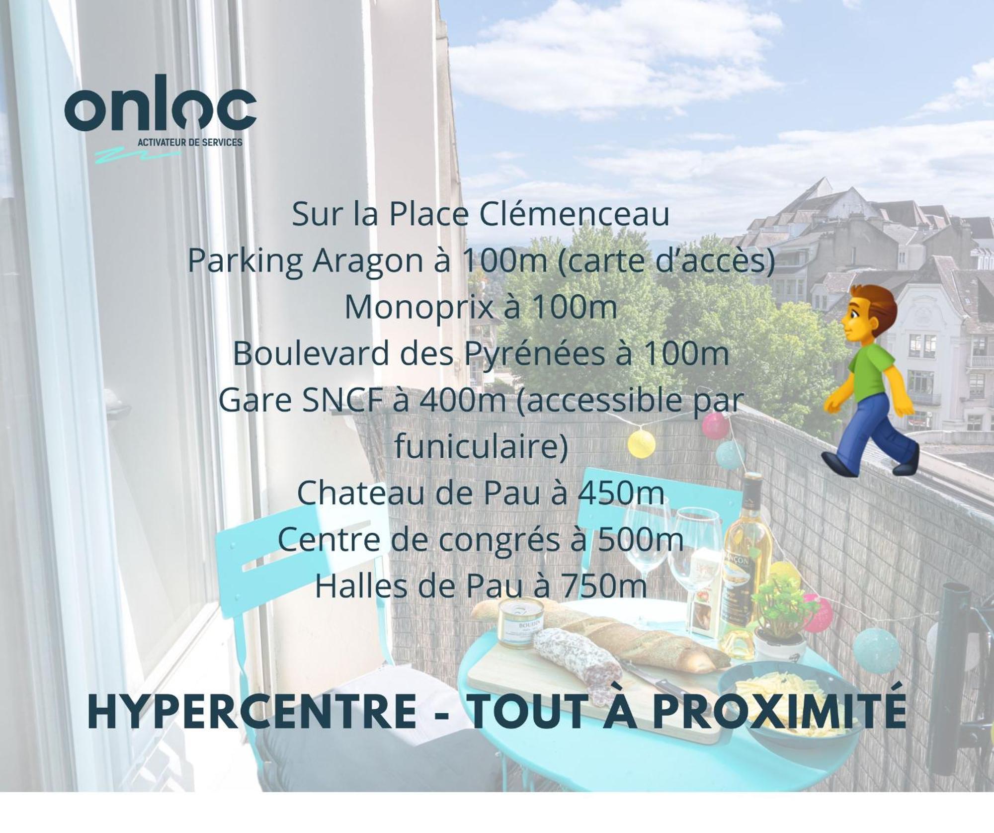 Au Palais Des Pyrenees! Hyper Centre -Clim-Balcon-Parking Gratuit Apartment По Екстериор снимка